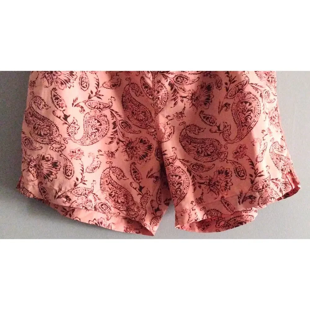 Tommy Bahama Relax Swim Trunks Mens XL Pink Paisley Tropical Resort Summer Vacay